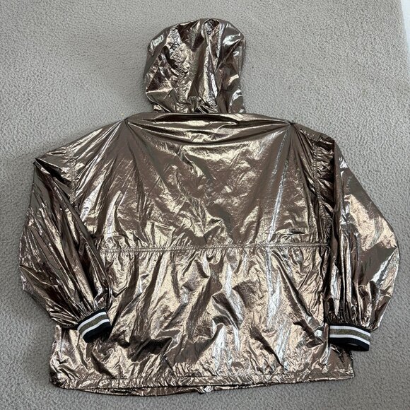 Ivy Park Jacket Hooded Pullover Windbreaker Metallic Gold - Picture 13 of 13